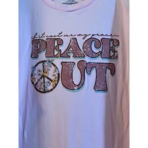 If It Costs Me My Inner Peace, Peace Out Pink Super Soft T-Shirt Tee Size 3X